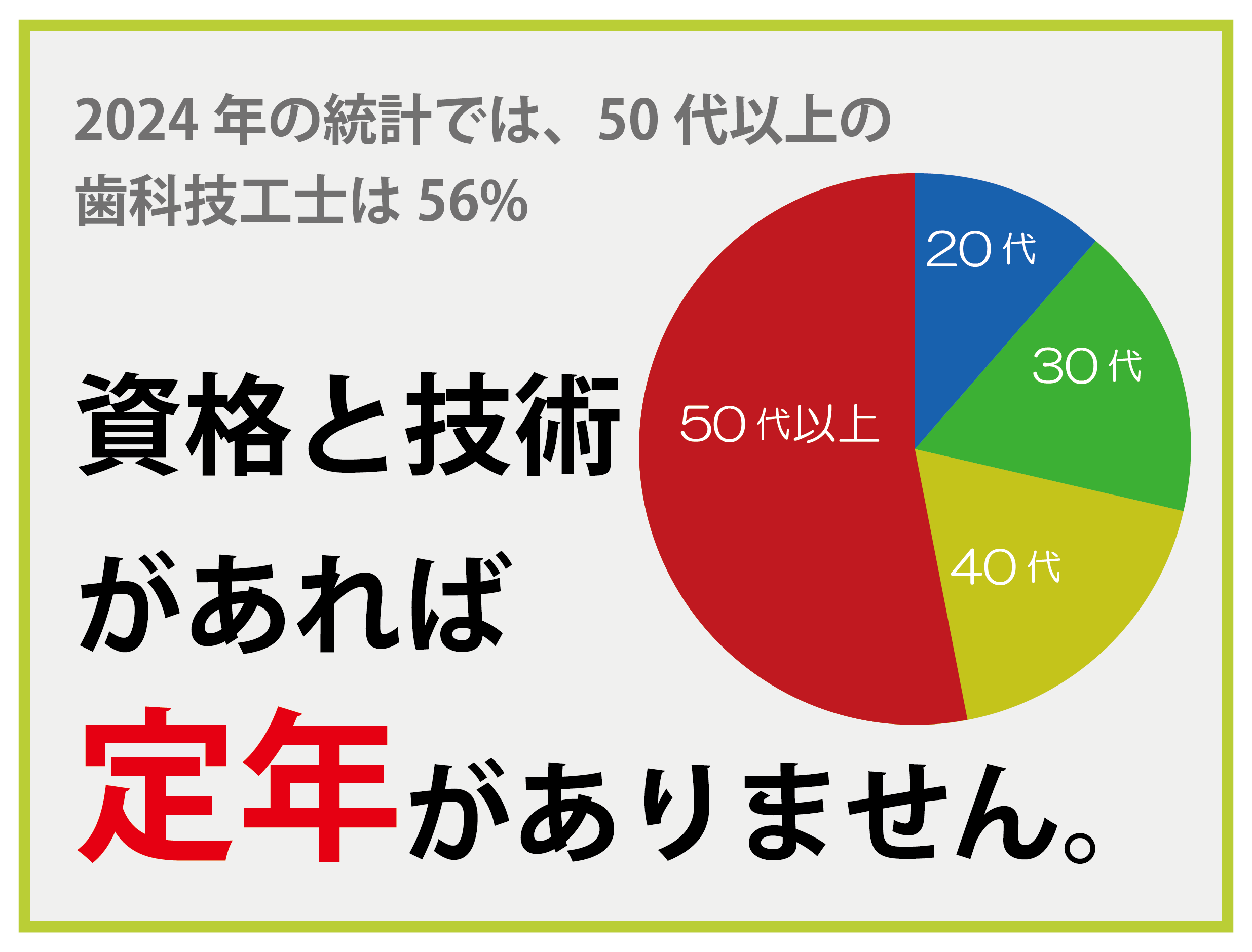 技術と資格があれば定年はありません