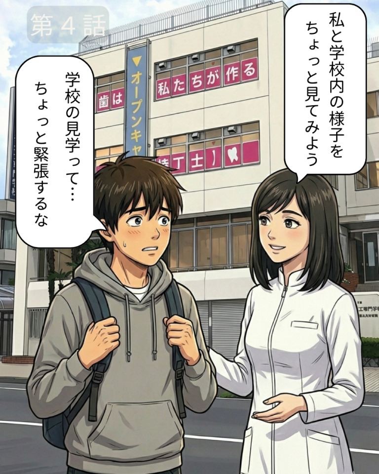 埼玉歯科技工士オリジナル4コマ漫画第4話_1