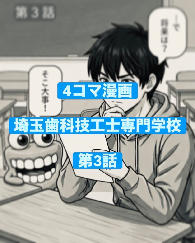 埼玉歯科技工士オリジナル4コマ漫画第3話_0